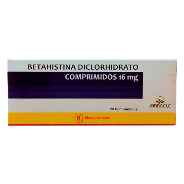 Betahistina Diclorhidrato 16 mg x 28 comprimidos  1