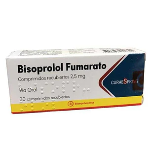 Bisoprolol Fumarato 2.5 mg x 30 comprimidos recubiertos