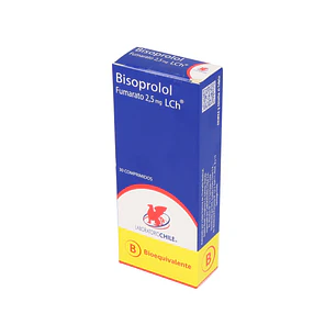 Bisoprolol Fumarato 2.5 mg x 30 comprimidos Lab Chile