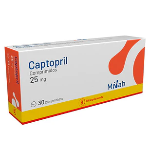 Captopril 25 mg x 30 comprimidos Mintlab