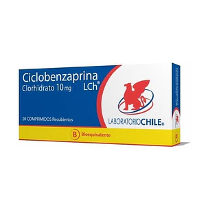 Ciclobenzaprina 10 mg x 20 comprimidos recubiertos Lab Chile