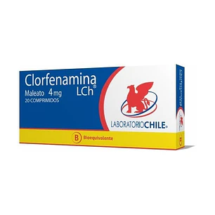 Clorfenamina Maleato 4 mg x 20 comprimidos Lab Chile