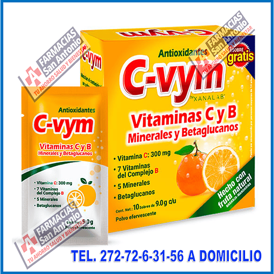 C-Vym  Vitaminas y antioxidantes 10sobres +1