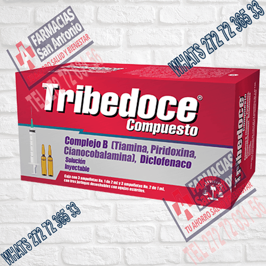 Tribedoce Compuesto 3 ampolletas 3 jeringas 