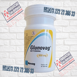 Metformina 850mg 30 Tabletas Glunovag