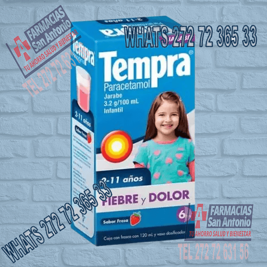 Tempra paracetamol jarabe 3.2g/100ml infantil