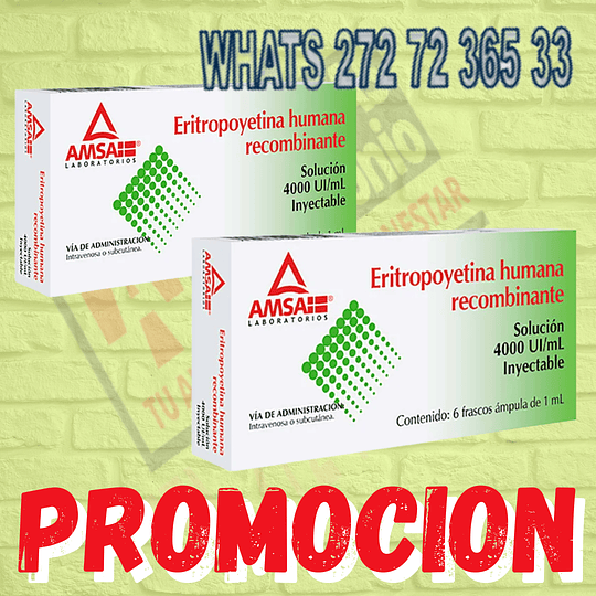 Eritropoyetina humana recombinante 4000 UI/ml PROMOCION 2 CAJAS