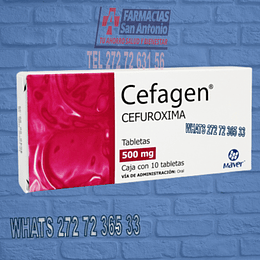 Cefagen Cefuroxima 500mg 10 tabletas MAVER