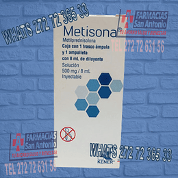 Metisona Inyectable Caja con 1 Frasco y 1 ampolleta con 8ml de diluyente 