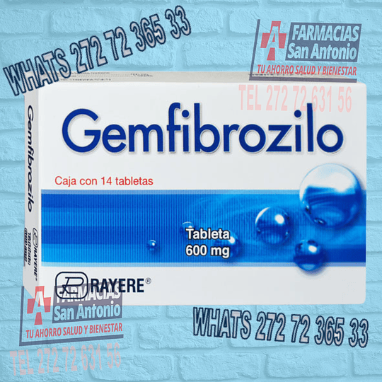 Gemfibrozilo 600mg 14 Tabletas