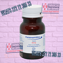 Fenazopiridina 100mg Frasco con 20 tabletas
