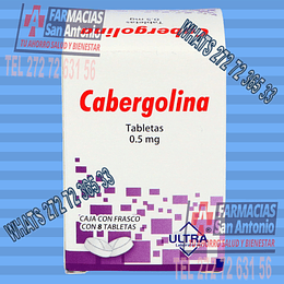 Copia de Cabergolina 0.5mg Caja 8 Tabletas