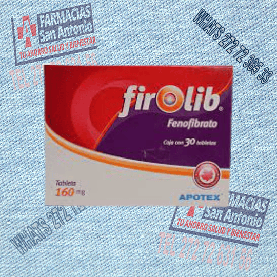 Fenofibrato 160mg Firolib 30 Tabletas