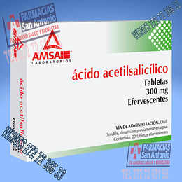 Acido Acetilsalicilico 300mg 20 Tabs 