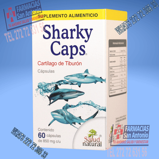 Cartílago de tiburón 850mg Sharky Caps 