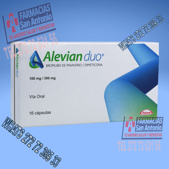 Bromuro de pinaverio Dimeticona 100/300 mg Alevian Duo 16 Caps