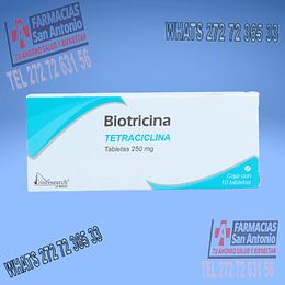 Tetraciclina 250 mg 10 Tabletas