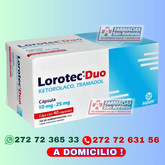 Lorotec duo Ketorolaco / tramadol 40capsulas