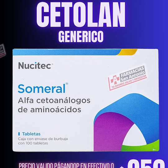 Alfa Cetoanalogos de aminoacidos  100tabletas