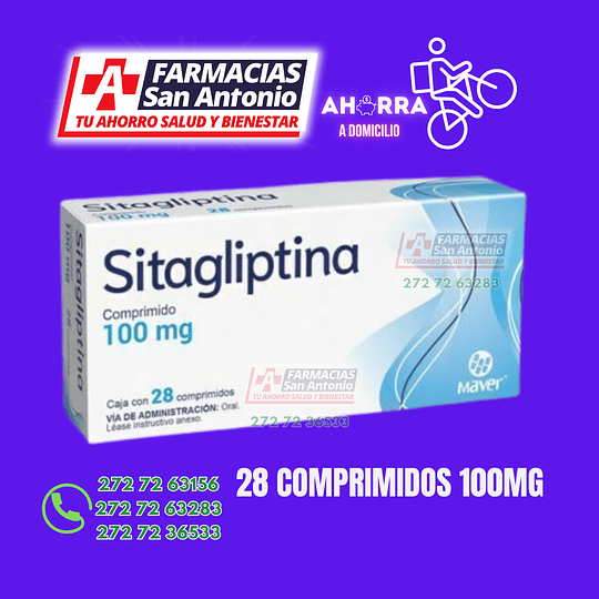 Sitagliptina 100mg 28 comprimidos