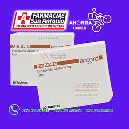 Glimepirida 4mg Adiripem / Zukedib 30 Tabletas