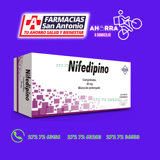 Nifedipino 30mg (30 comprimidos) Promoción