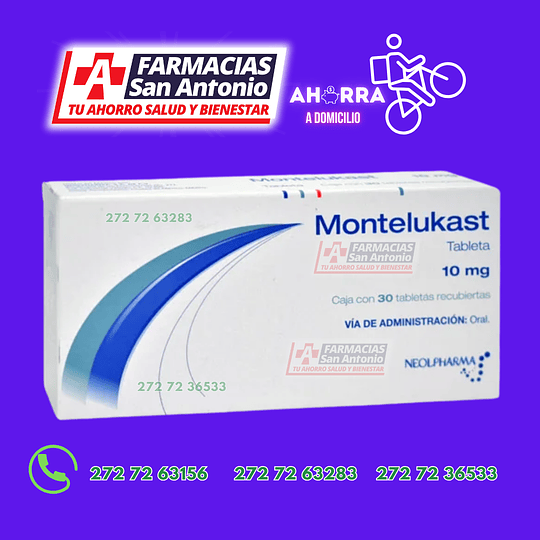 Montelukast 10 mg 30 Comprimidos