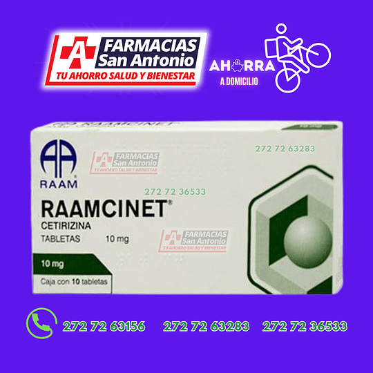 CETIRIZINA 10MG 10 TABLETAS 