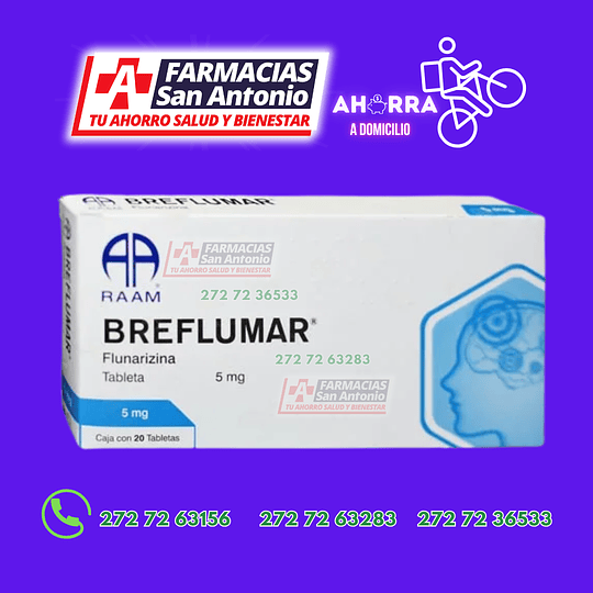 Flunarizina 5mg 20tabletas