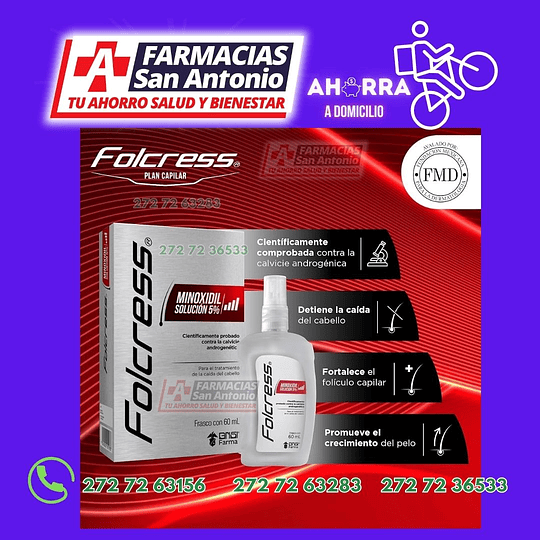 Minoxidil solucion 5% Folcress