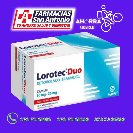 Lorotec duo Ketorolaco / tramadol 40capsulas