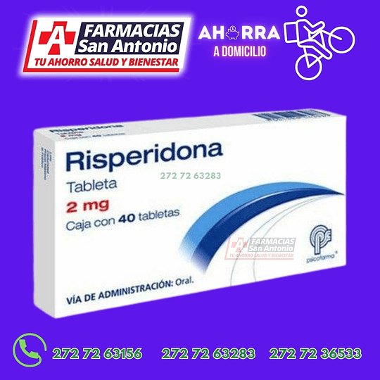 Risperidona 2mg 40Tabletas psicofarma