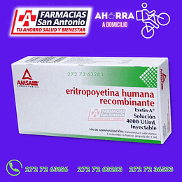 Eritropoyetina humana recombinante 4000 UI/ml