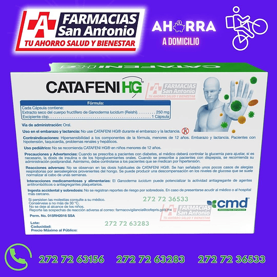 Catafeni HG ganoderma lucidum 30capsulas