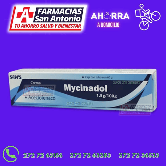 Mycinadol aceclofenaco caja con tubo con 60g