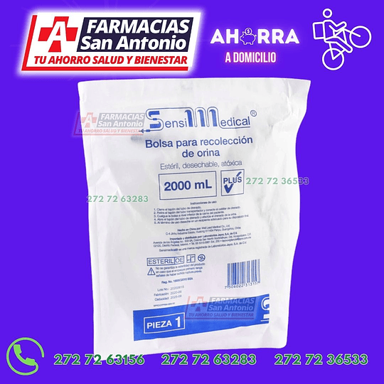 Bolsa para recoleccion de orina 2 litros (2000ml)
