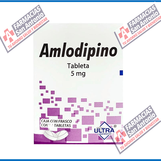 Amlodipino 5mg 100 tabletas ultra