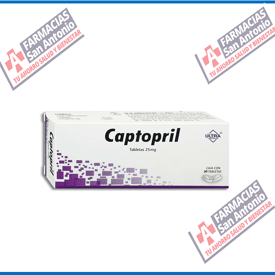 Captopril 25mg 30 tabletas PROMOCION
