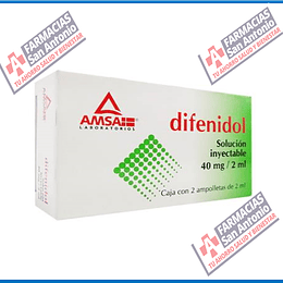 Difenidol solución 40mg/2ml inyectable 2 ampolletas