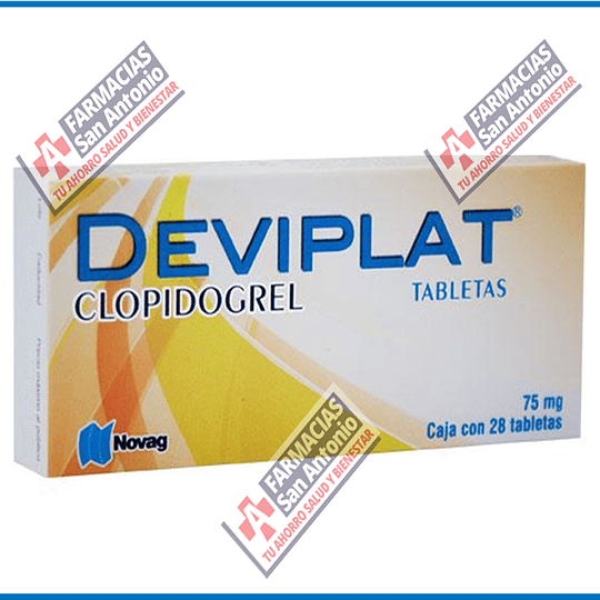 DEVIPLAT CLOPIDOGREL 75 mg 28 tabletas Promoción 