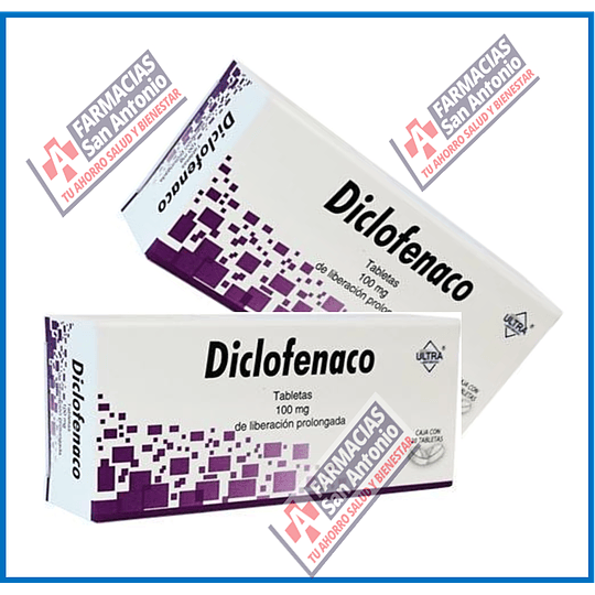 Diclofenaco 100mg 20 tabletas 2 cajas Promocion