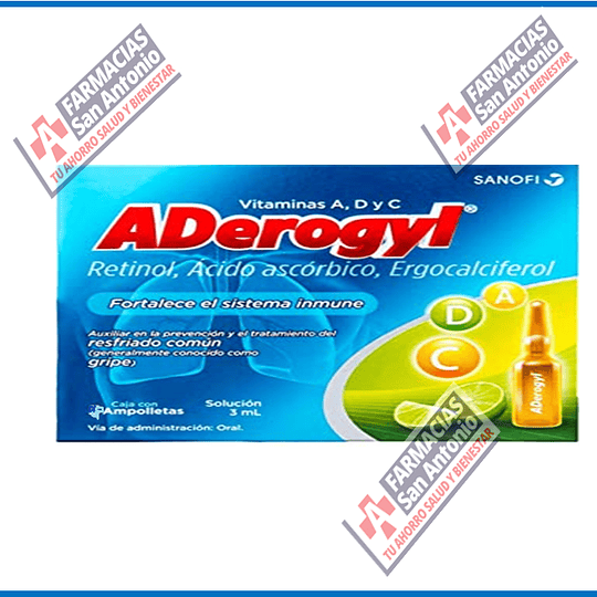 Aderogyl 1 amp ingerible 3ml Promoción 