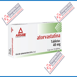 ASTORVASTATINA 40 mg 10 tabletas Promoción 