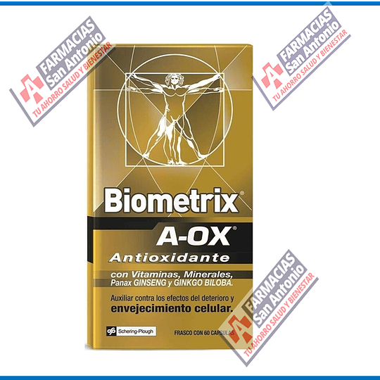  Biometrix a-ox vitaminas minerales panax GINSEG GINKGO BILOBA Promoción 30 capsulas