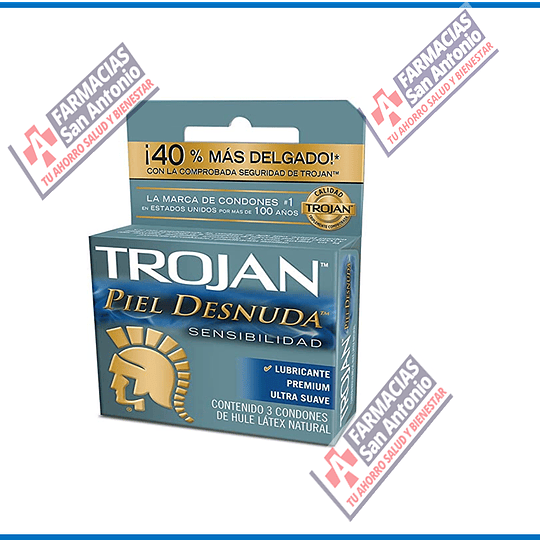 Trojan piel desnuda promoción (3condones)