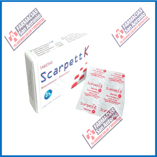 Scarpett K (bentametasona ,ketorolaco) Promoción (20 tabletas )