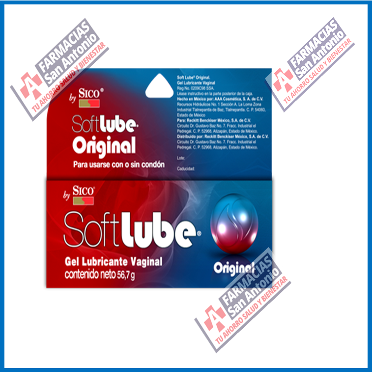 gel lubricante soft lube Farmacias del Ahorro | Lubricante íntimo SoftLube Original by Sico, 56.7 g main image 0
