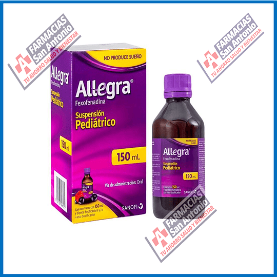 allegra (fexofenamida) suspensión pediátrico 150ml Promoción
