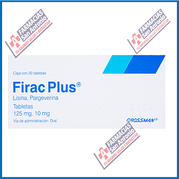 FIRAC PLUS LISINA, PARGEVERINA 125 MG , 10 MG 20 TABLETAS  PROMOCIÓN 