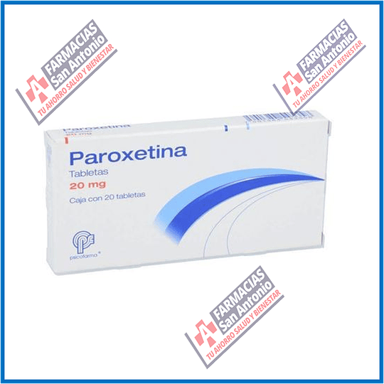 paroxetina 20 mg 20 tabletas 